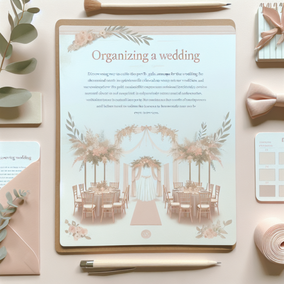 A dreamy wedding setting in a romantic garden with pastel flowers, soft lighting, and elegant table arrangements, creating a serene atmosphere.